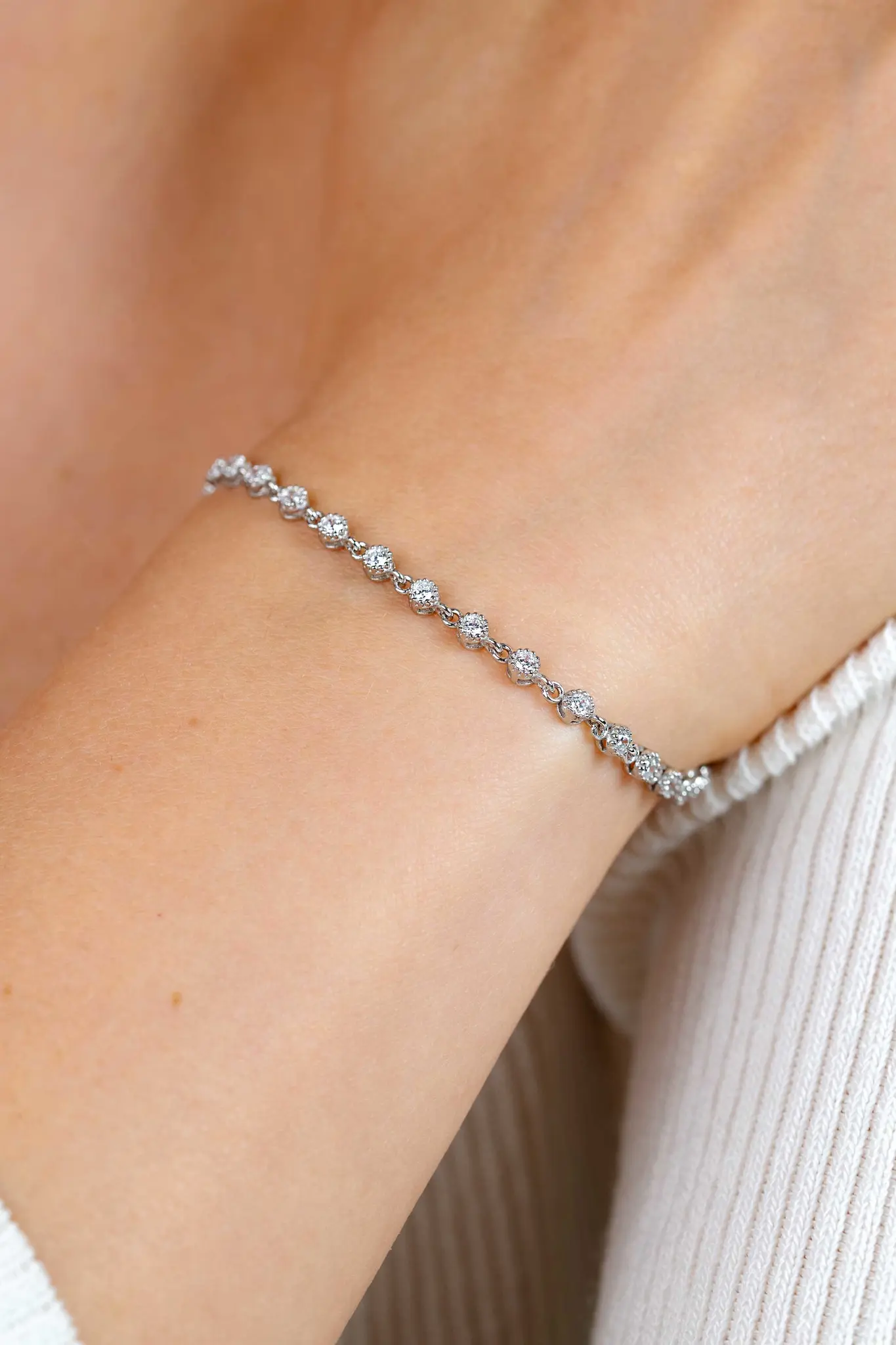 ZINZI zilveren armband fantasie met zirkonia's-2