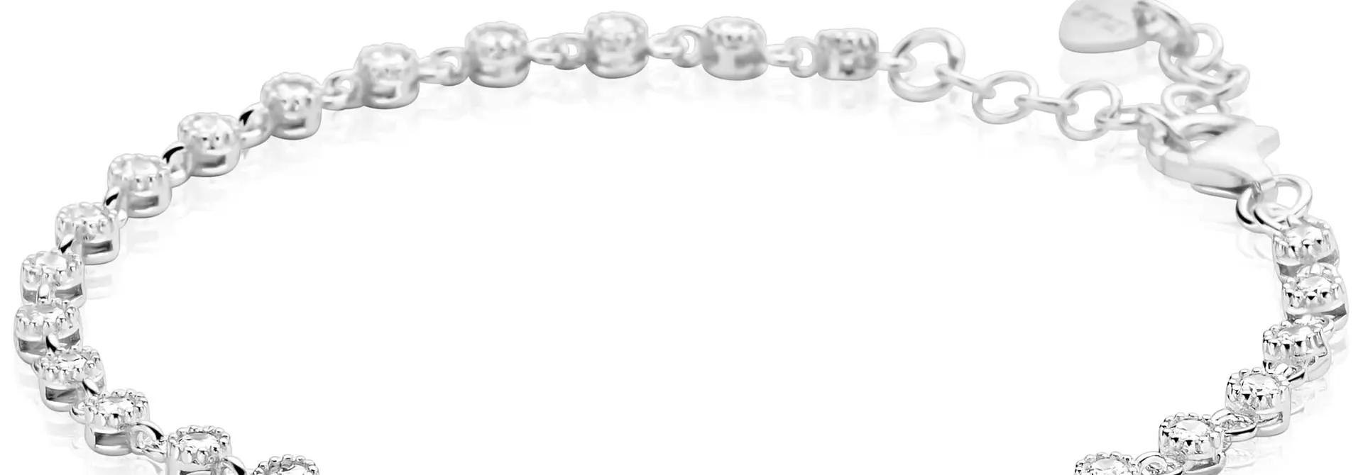 ZINZI zilveren armband fantasie met zirkonia's