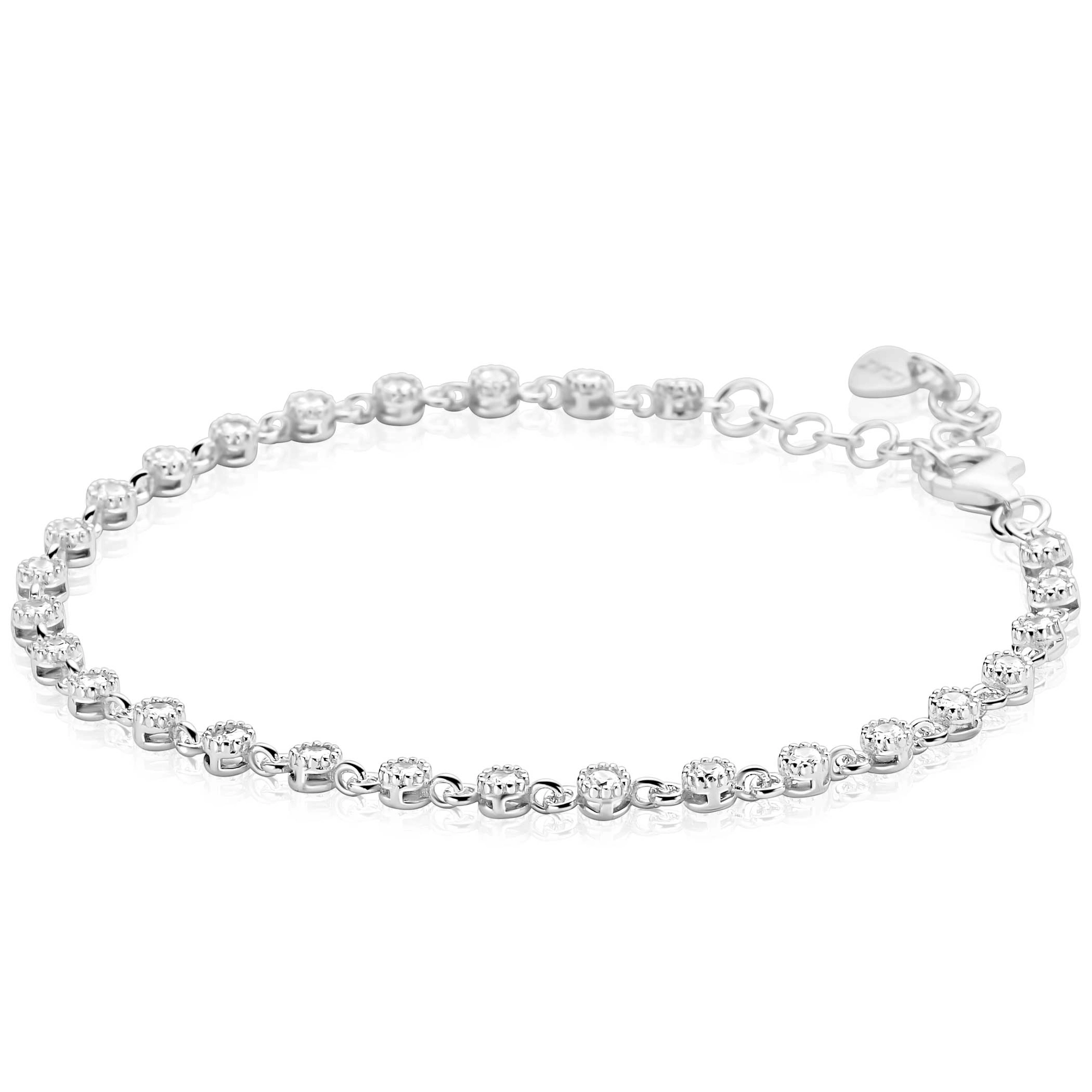 ZINZI zilveren armband fantasie met zirkonia's-1