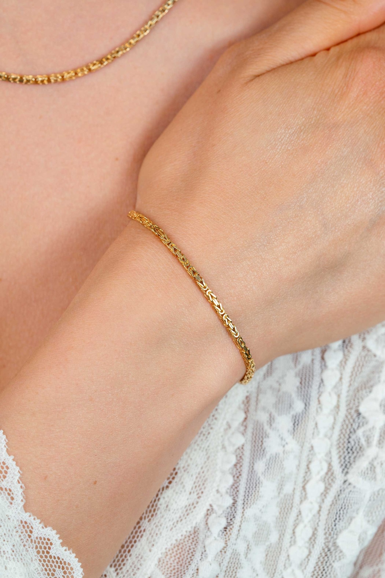 ZINZI zilverenarmband geel verguldekoningsschakel massief2mm-2