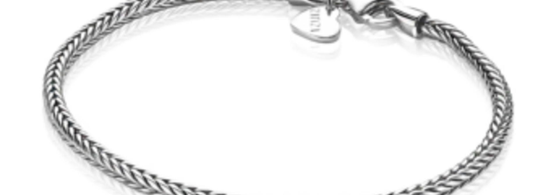 ZINZI zilveren armband vossestaart vierkant 2.5mm