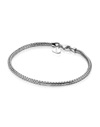 ZINZI zilveren armband vossestaart vierkant 2.5mm-1