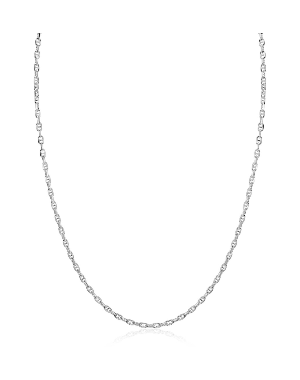 ZINZI zilveren collier massieve marine schakels-1