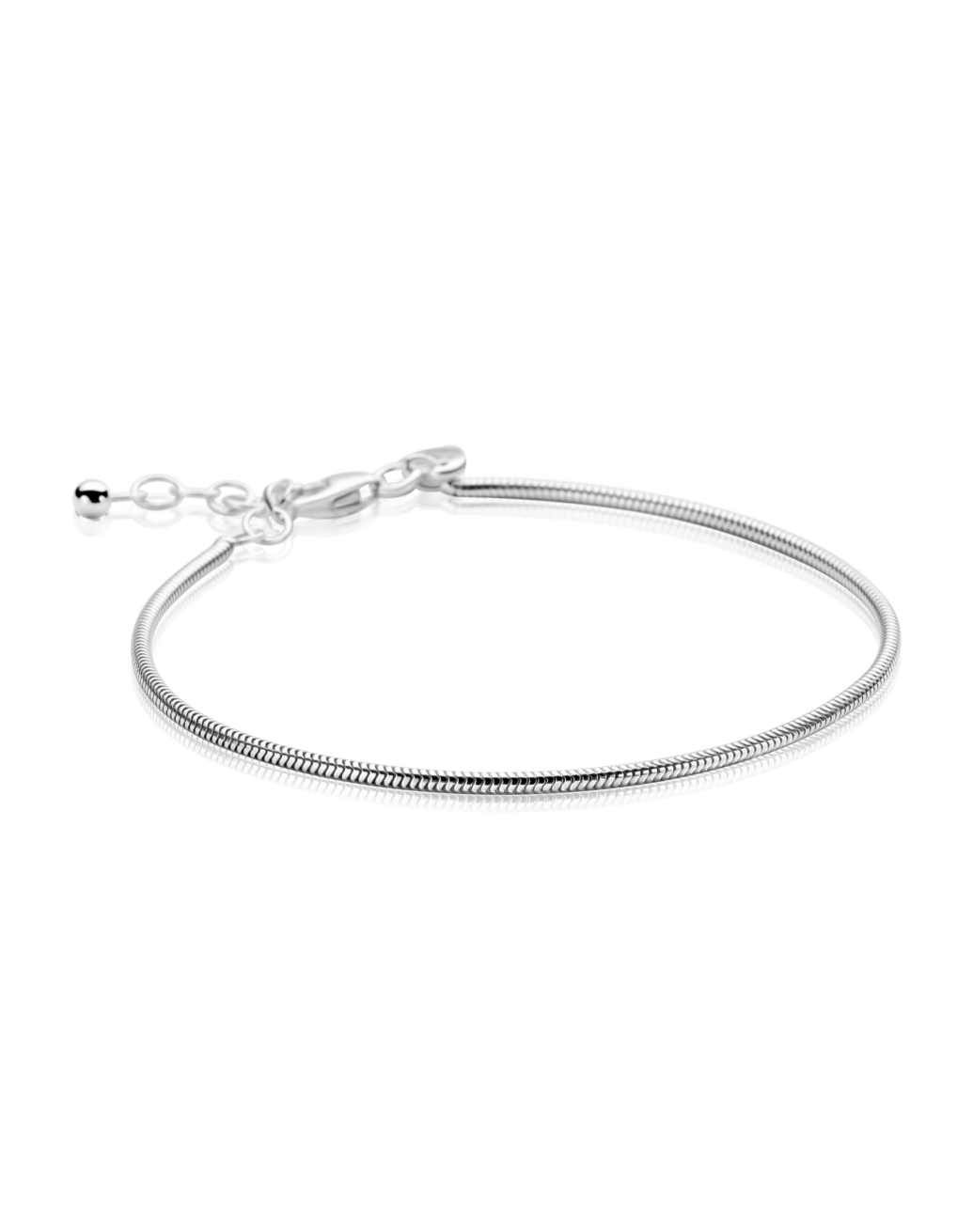 ZINZI zilveren slangen armband rond 1.7mm-1
