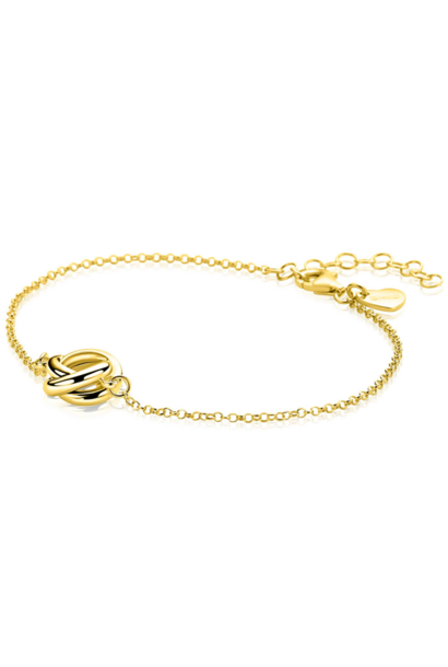 ZINZI zilveren geel vergulde armband