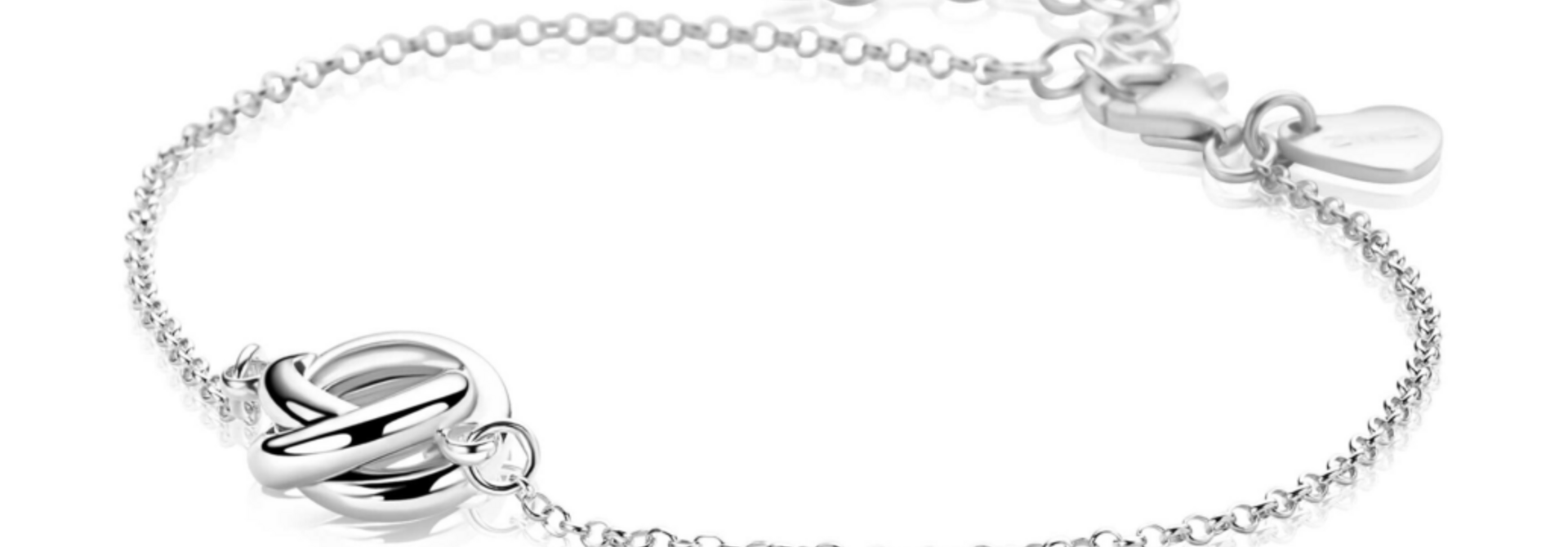 ZINZI zilveren armband 3 ringen in elkaar