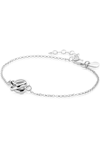 ZINZI zilveren armband 3 ringen in elkaar