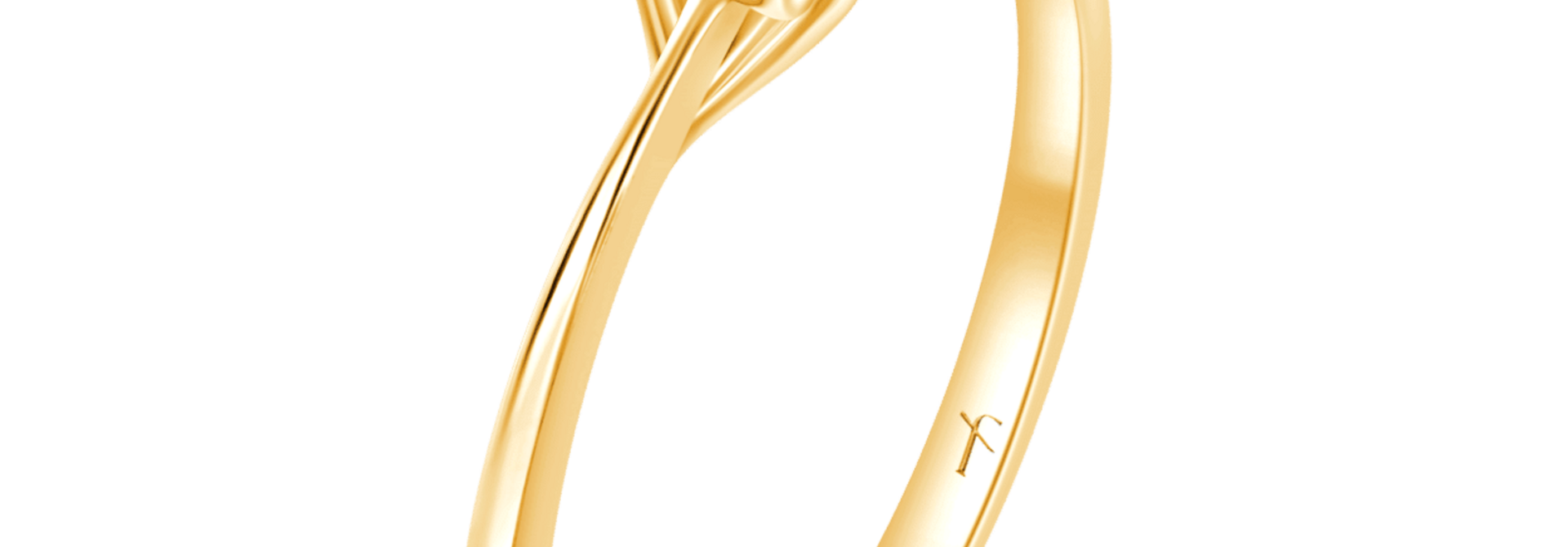 Fyere AMI 14 karaat gouden ring met ovaal geslepen lab-grown diamant 0,50 ct