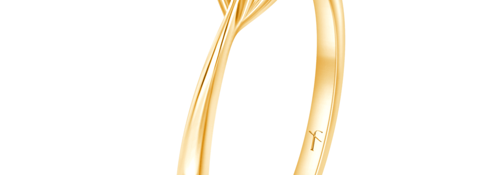 Fyere AMI 14 karaat gouden ring met marquise geslepen lab-grown diamant 1,50 ct