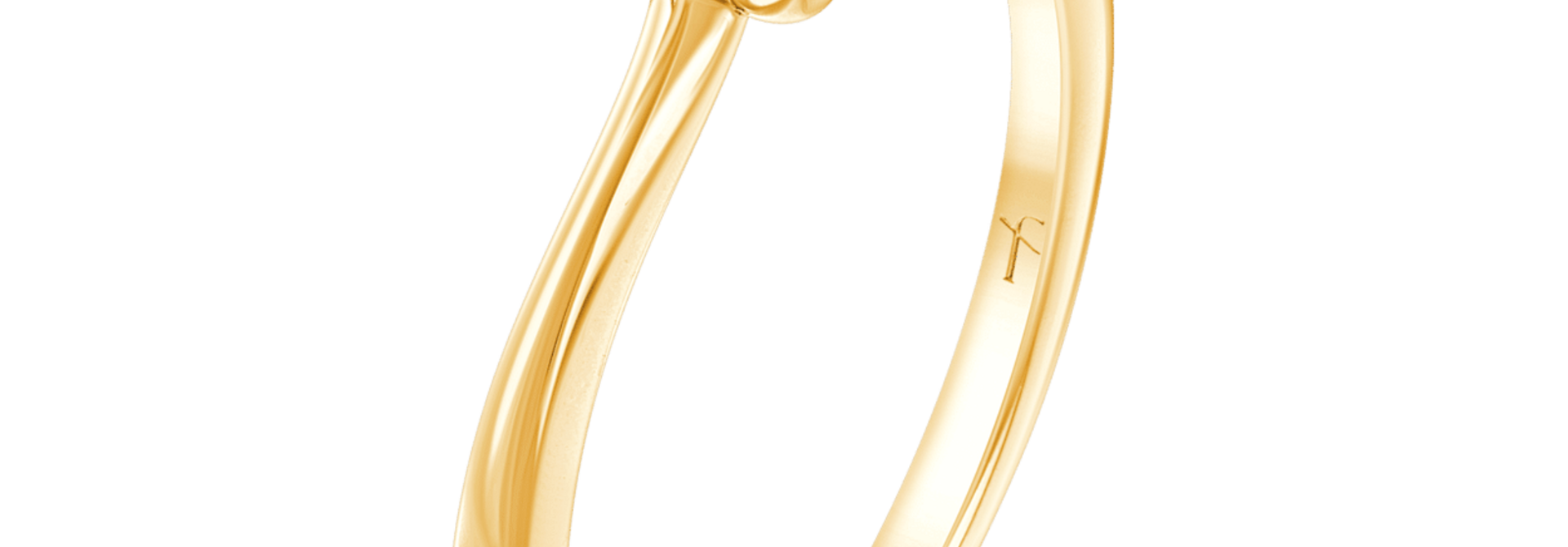 Fyere AVA 14 karaat gouden ring met emerald geslepen lab-grown diamant 0,50 ct