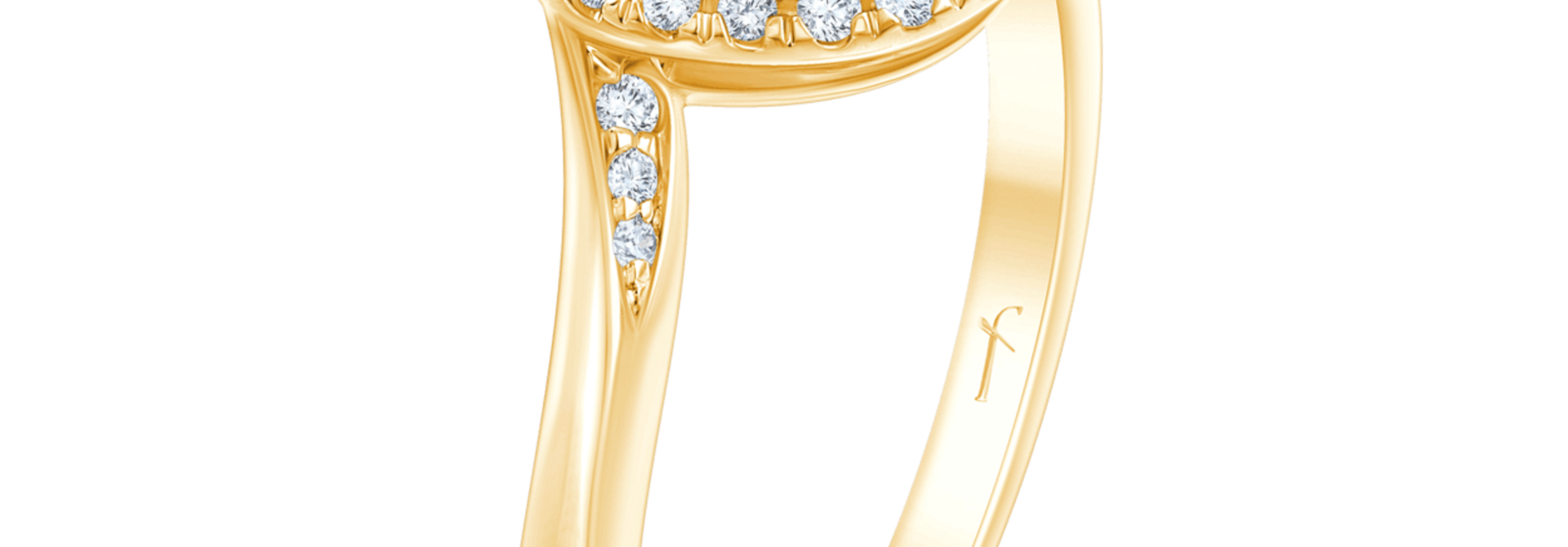 Fyere AMALIA 14 karaat gouden ring met ovaal geslepen lab-grown diamant 1,65 ct