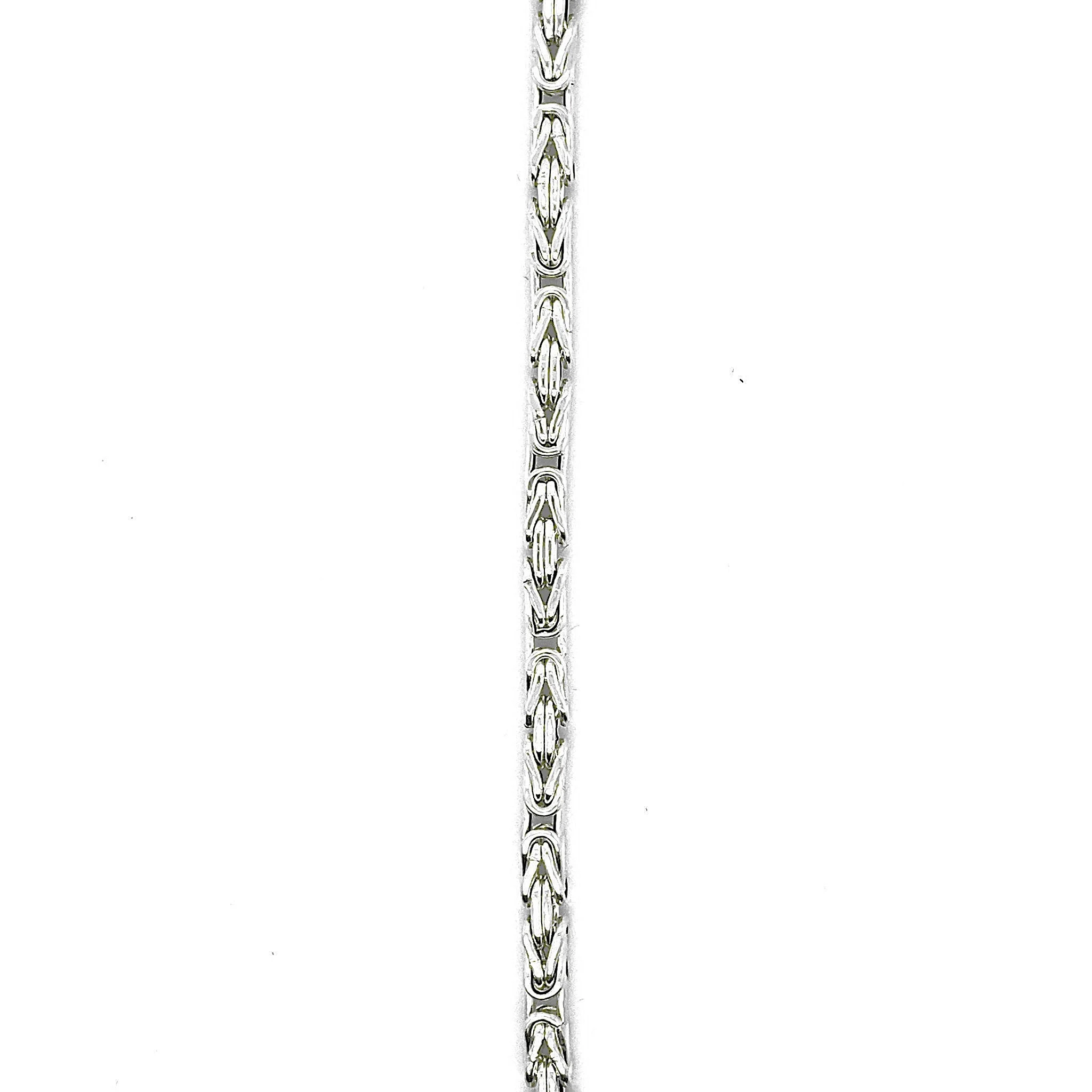 Armband koningsschakel zilver 2 mm-1