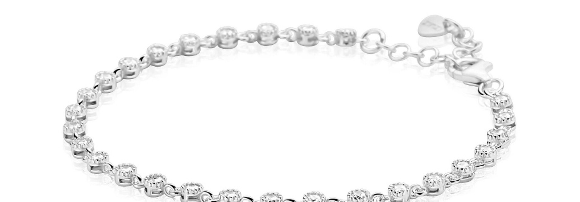 ZINZI zilveren armband fantasie met zirkonia's