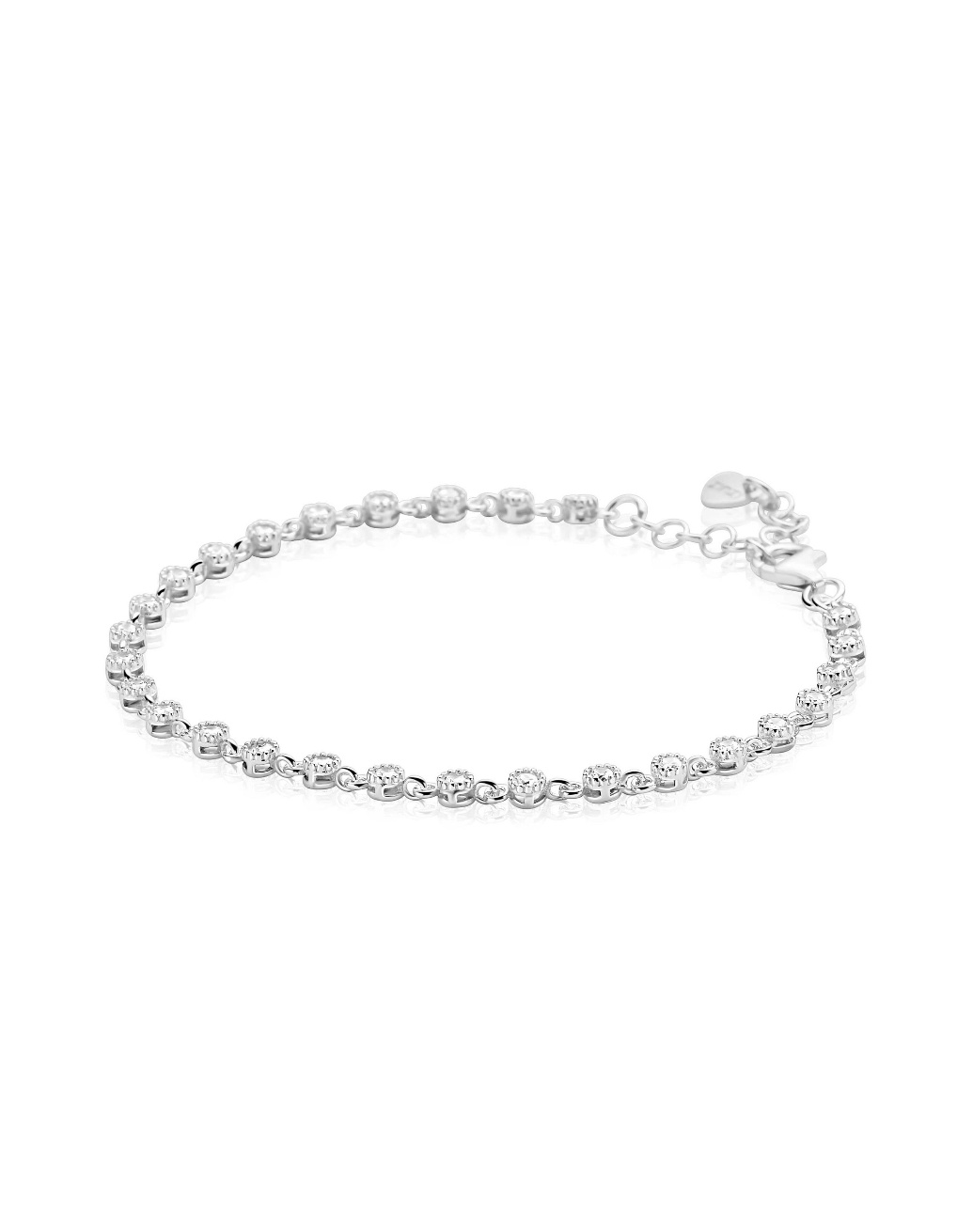 ZINZI zilveren armband fantasie met zirkonia's-1
