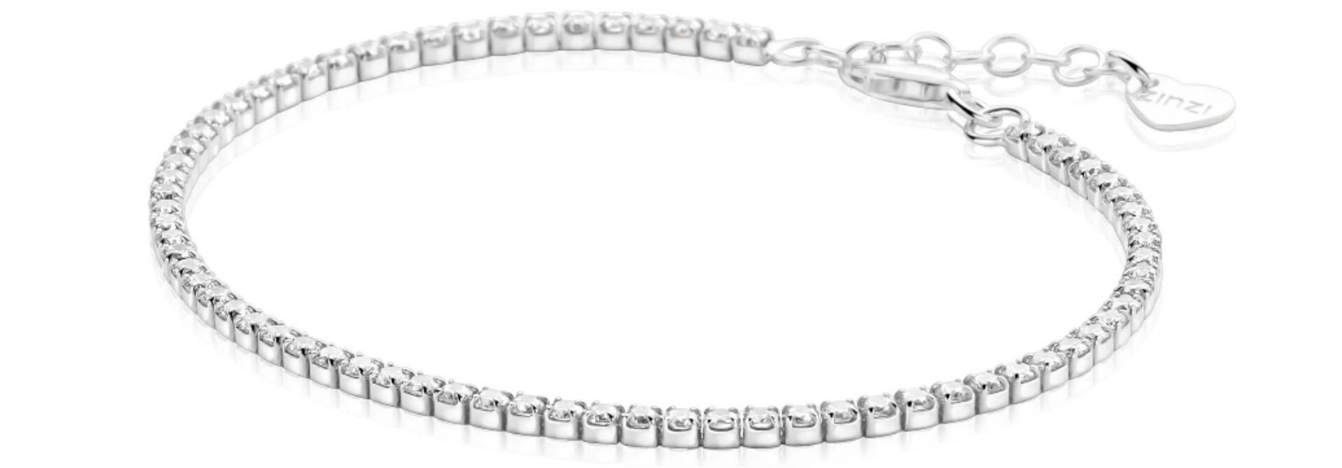 ZINZI zilveren tennisarmband zirkonia's 2.1mm