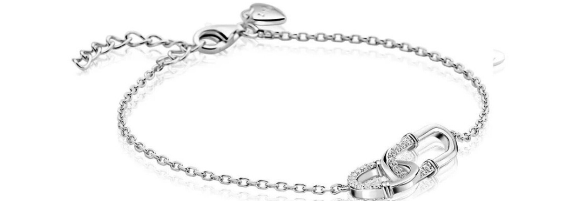ZINZI zilveren armband verbonden rond zirkoniaen ovaal