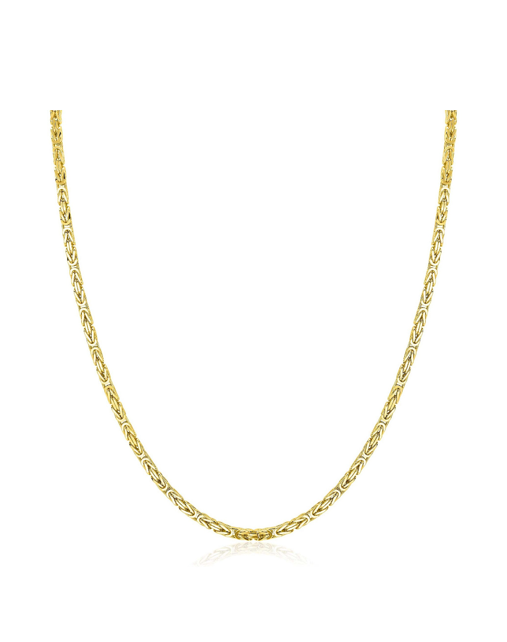 ZINZI zilveren collier geel verguldekoningsschakel massief2mm-1