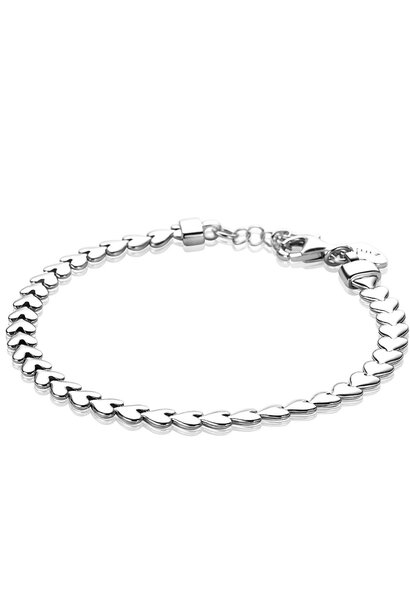 ZINZI zilveren armband hartjes