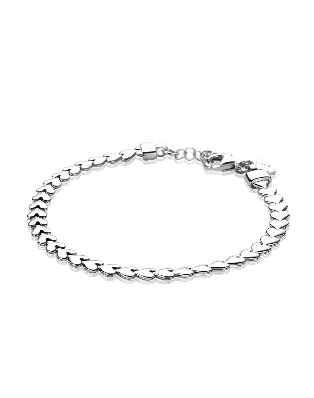 ZINZI zilveren armband hartjes-1