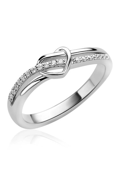ZINZI zilveren ring golfvorm