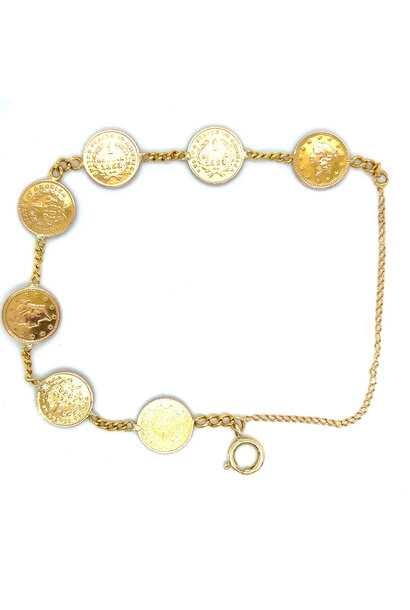 “LA" armband met muntjes