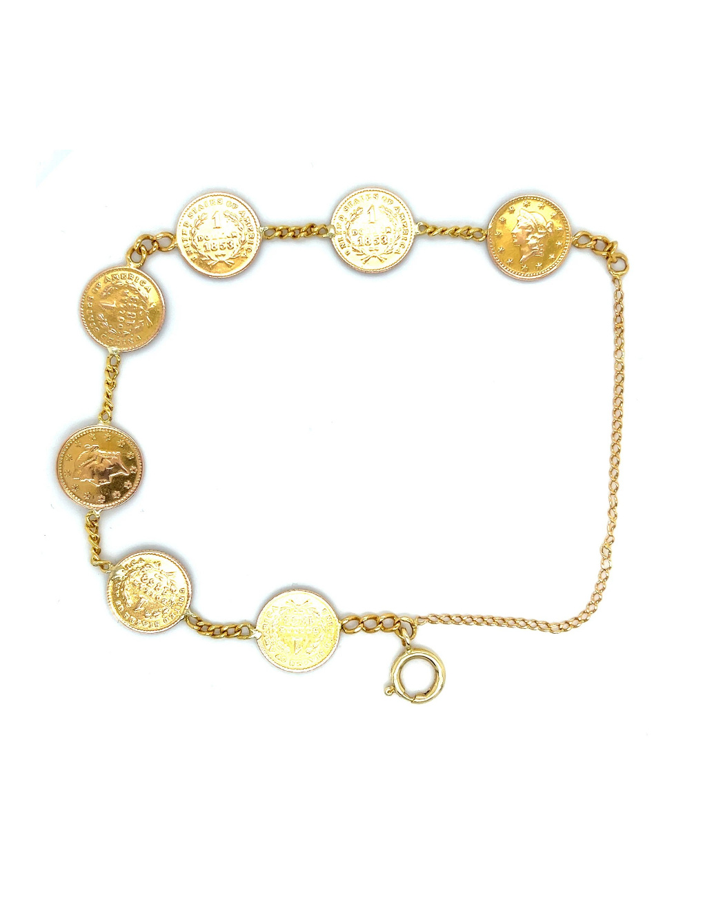 Armband met dollar muntjes-1