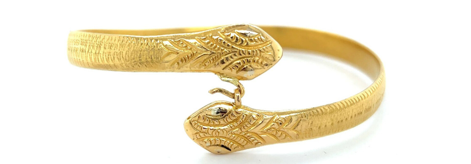 Armband met 2 slangenkoppen