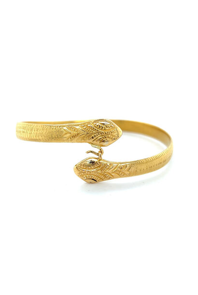 "Snakie" armband met slangenkoppen