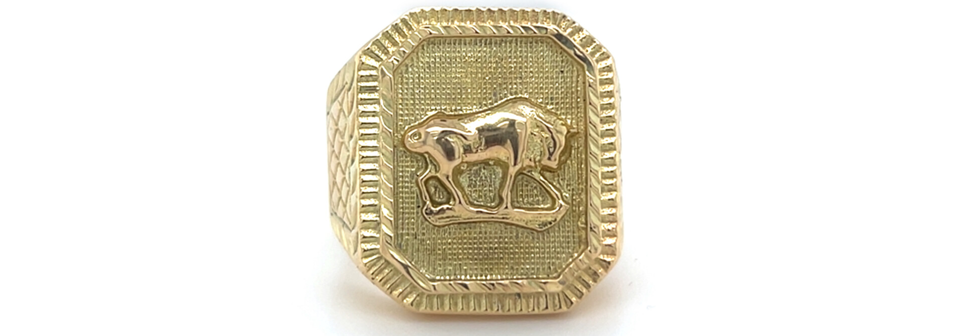 Ring zegel met stier