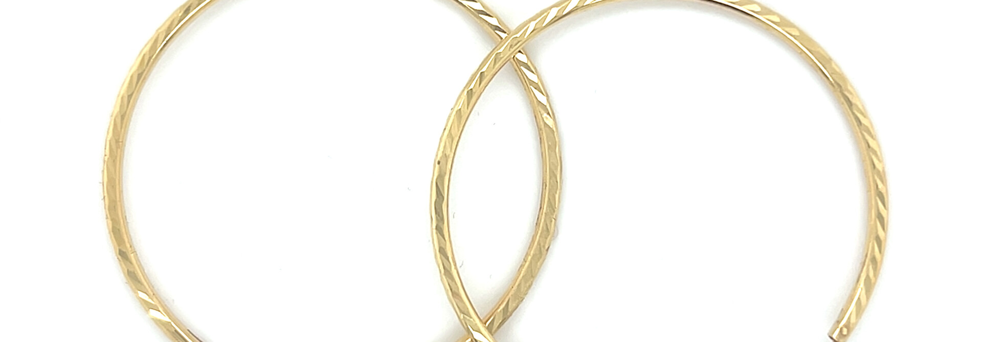 Oorbellen hoop diamond cut 41mm