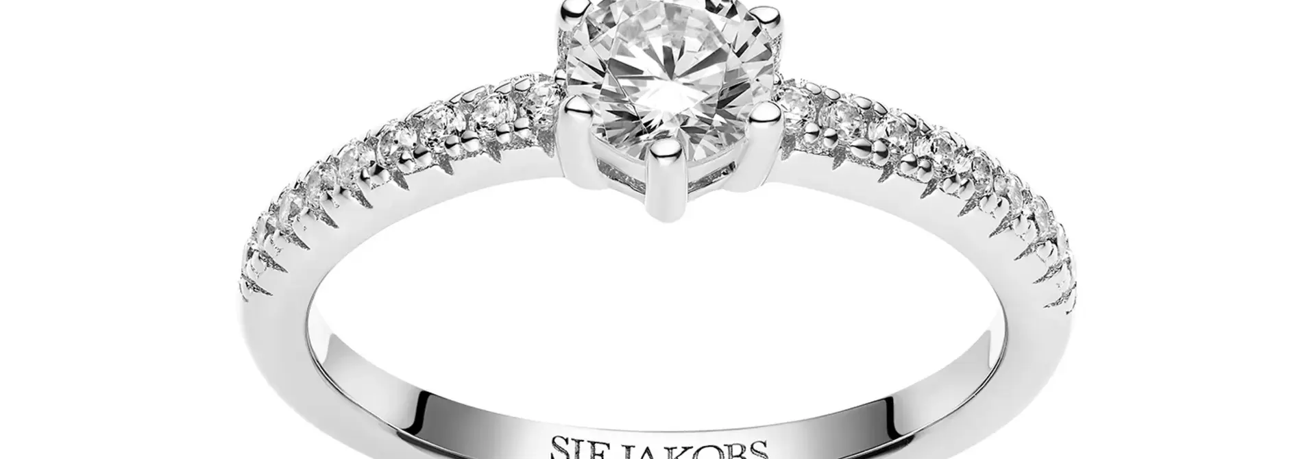 Ring Sif Jakobs Ellera Uno Grande zilver & zilver gold-plated met zirkonia