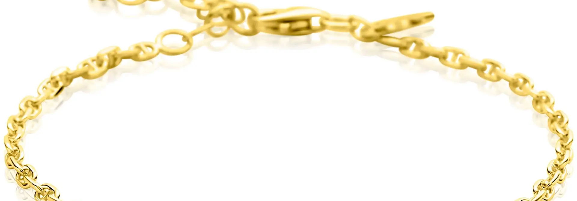 ZINZI gold plated armband massieve marine schakels