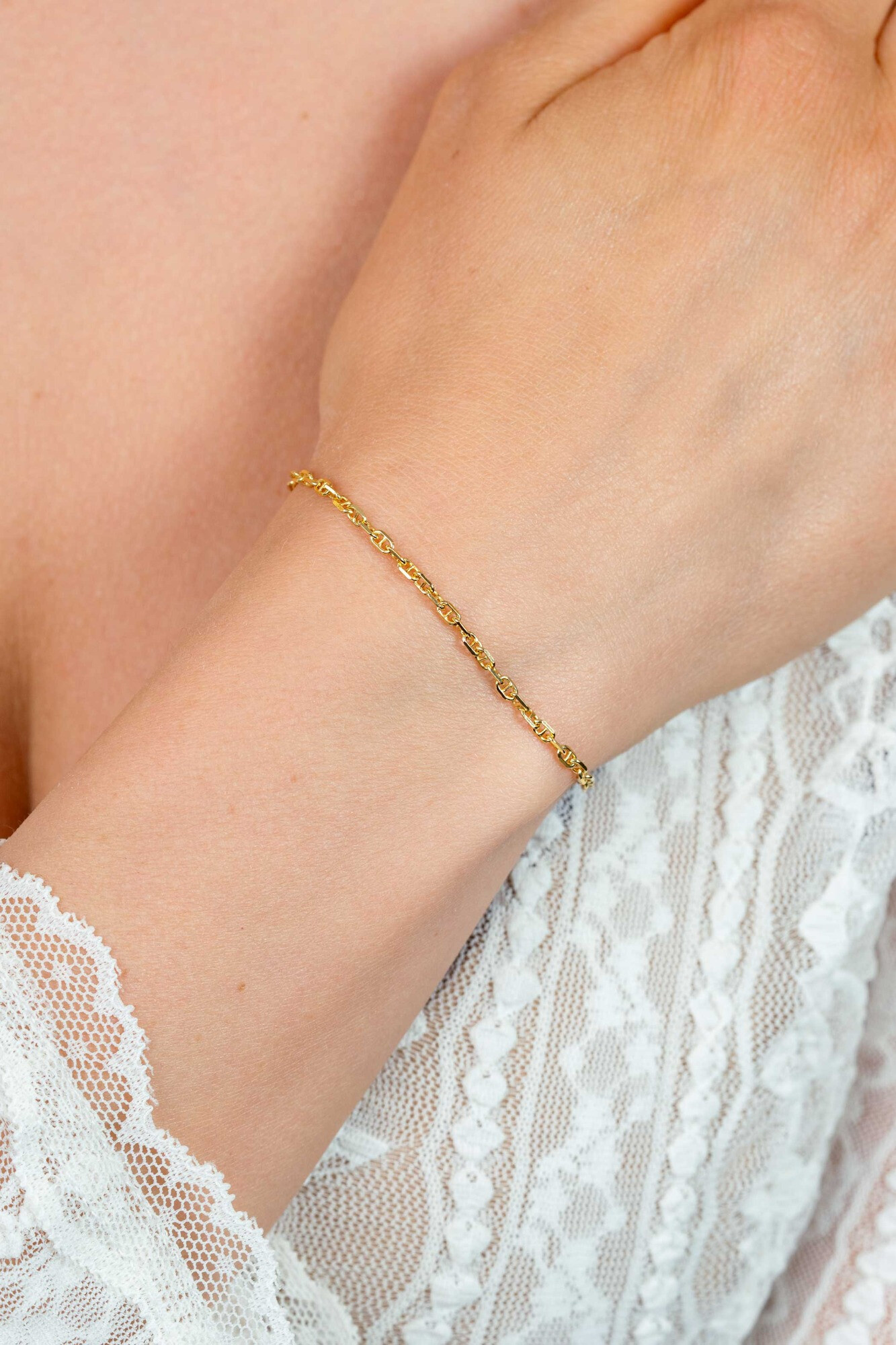 ZINZI gold plated armband massieve marine schakels-2