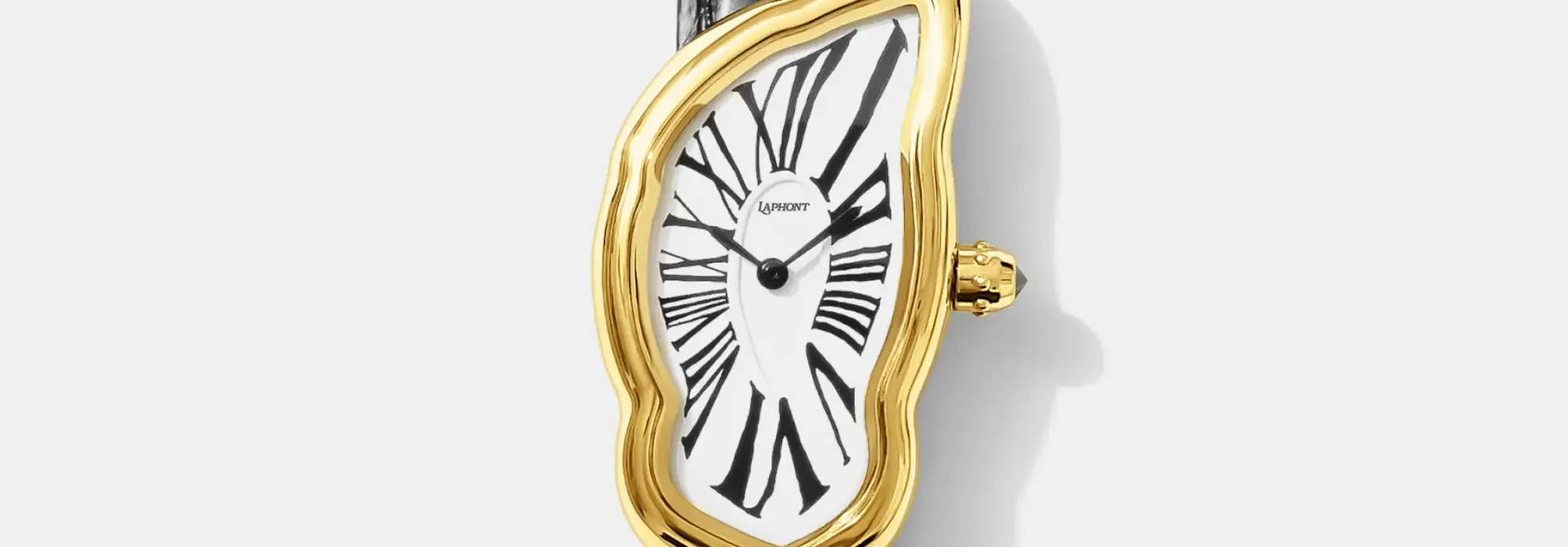 Laphont horloge melting watch large gold & silver