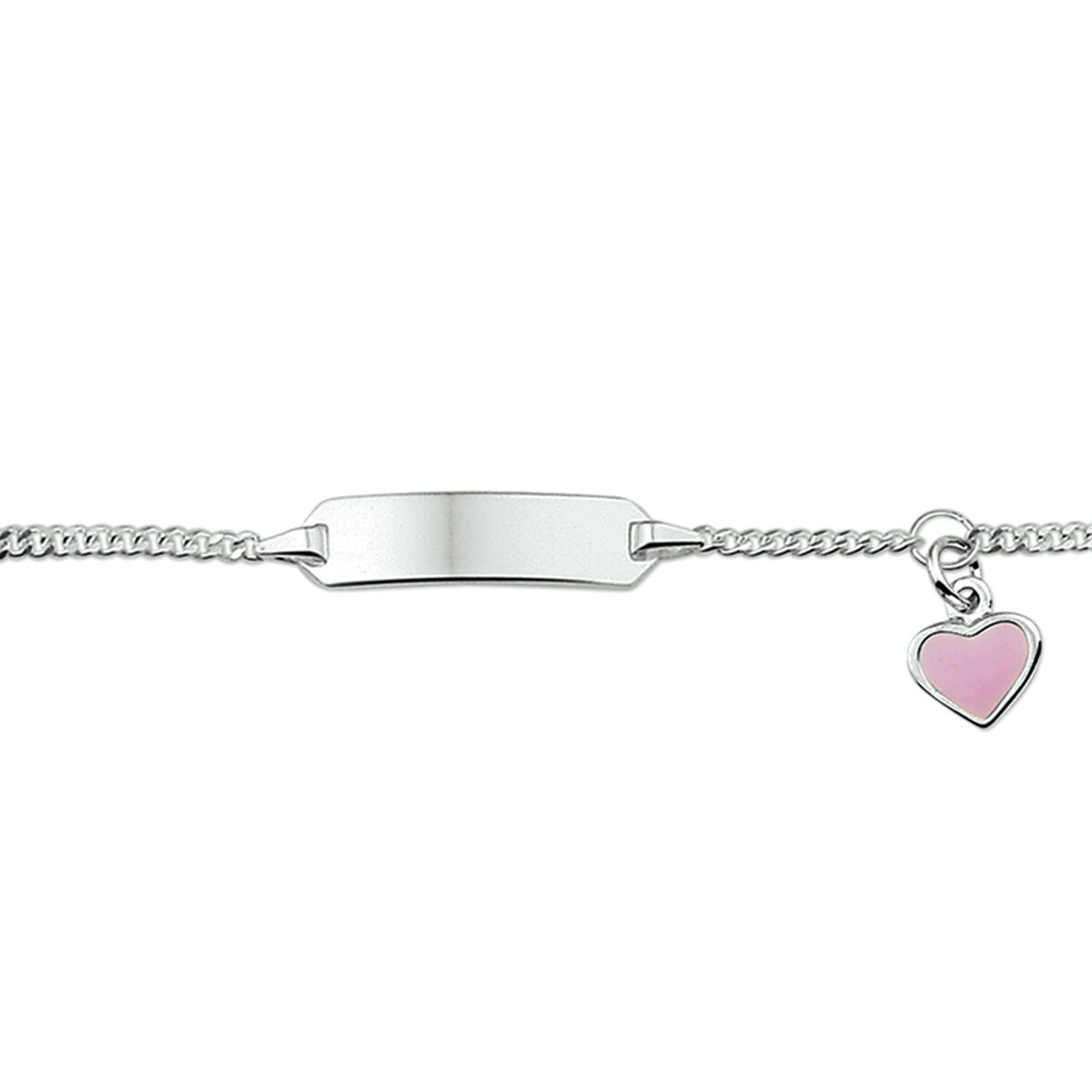 Armband zilver graveerarmband hart emaille-1