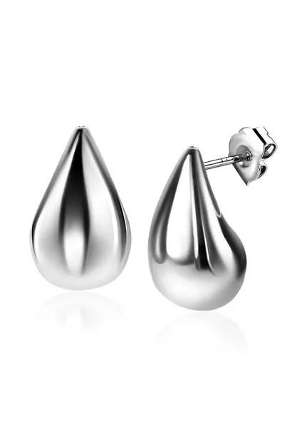 ZINZI zilveren oorstekers druppelvorm 20mm
