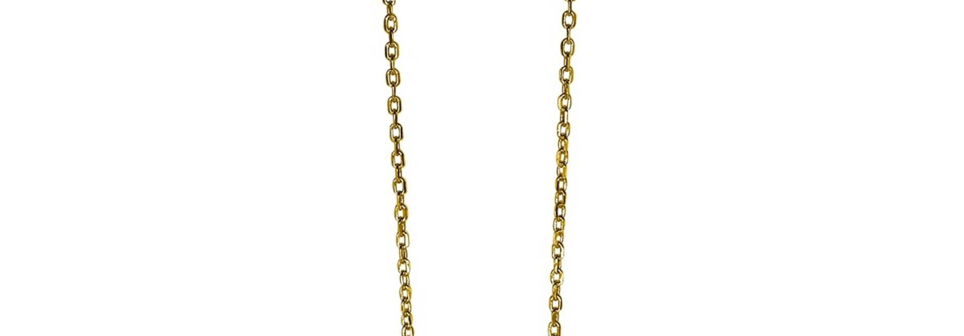 ZINZI zilveren collier geel verguld met hart plaatje 42/45cm