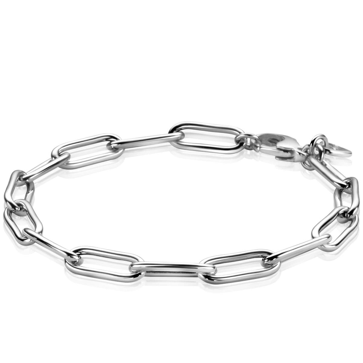 ZINZI zilveren armband paperclip schakels 5,8mm breed-1