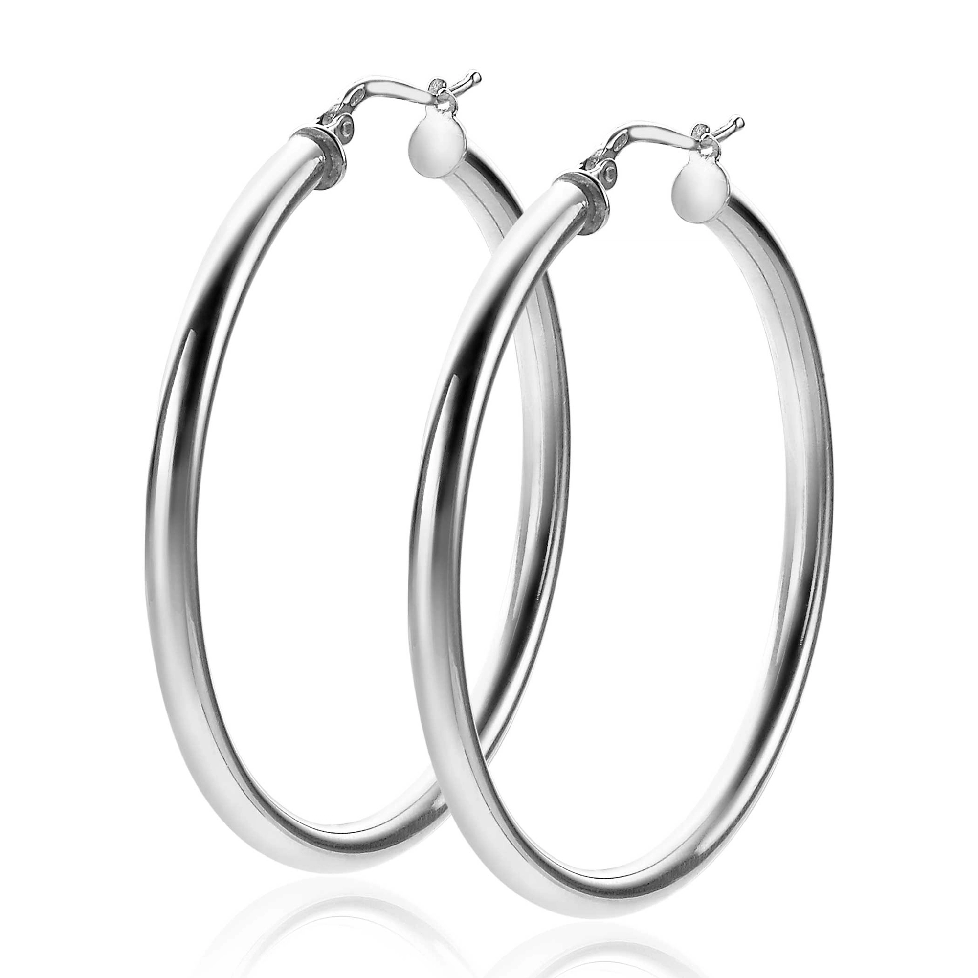ZINZI zilveren oorringen glad 46x3mm-1