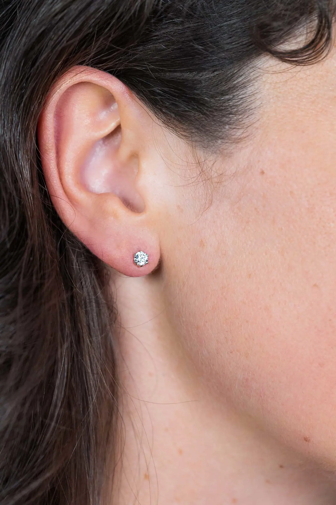 ZINZI zilveren oorknopjes 6-poot chaton zirkonia 4mm-2