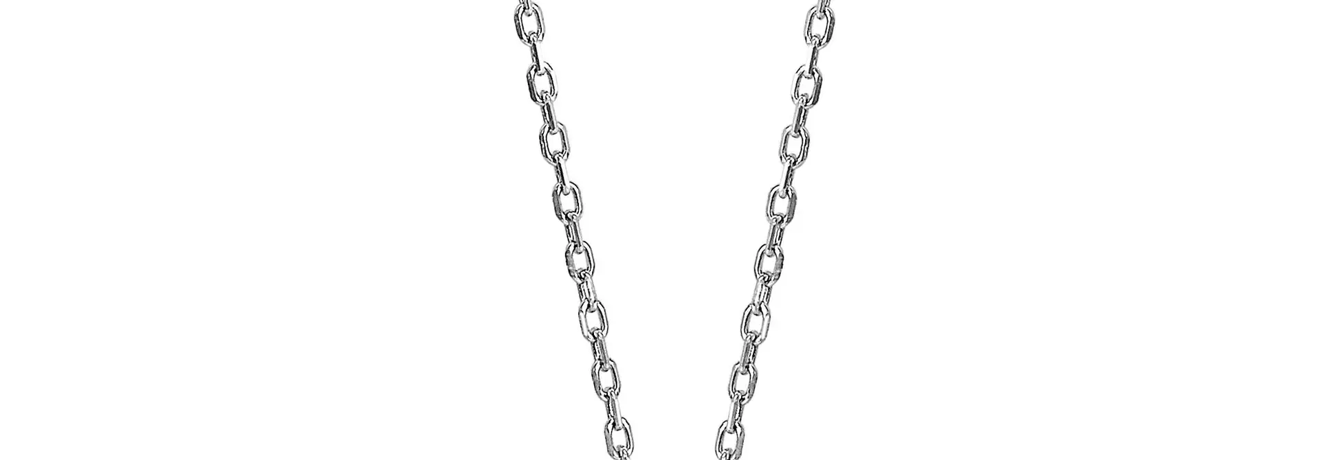 ZINZI zilveren collier met zirkonia in vierpootchaton 43cm