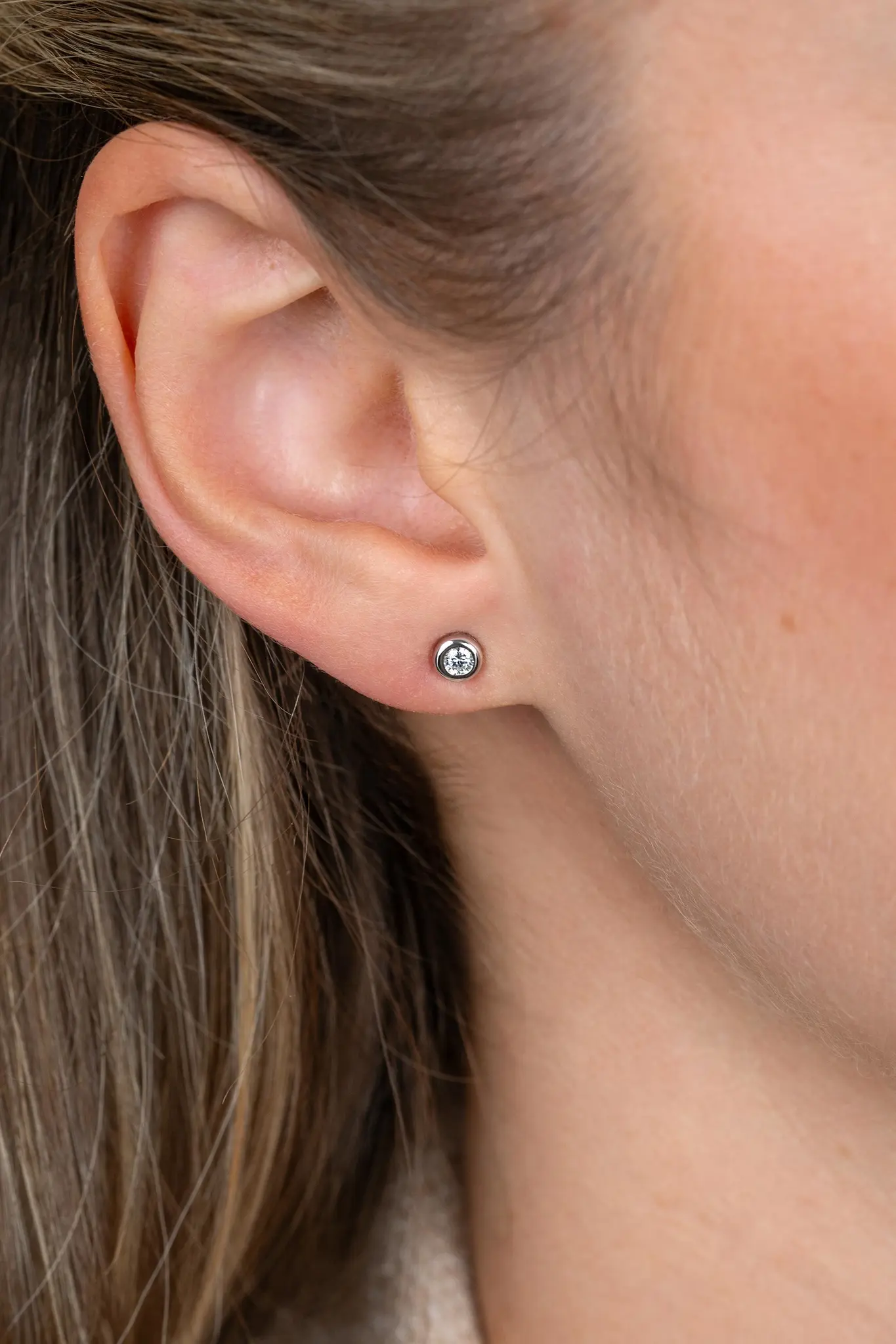 ZINZI zilveren oorknopjes zirkonia gladde zetting 4mm-2
