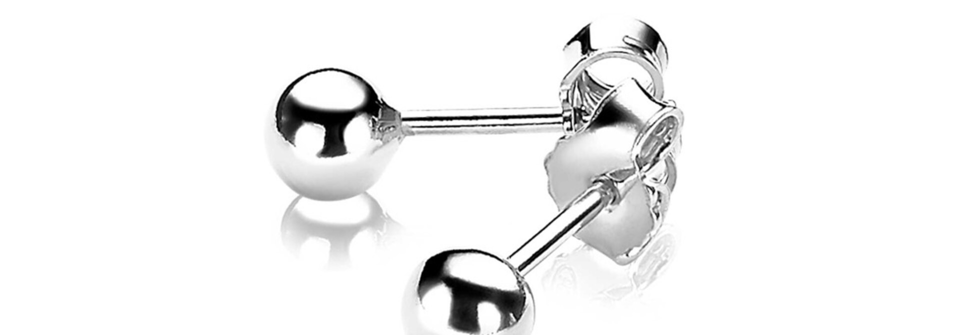 ZINZI zilveren oorknoppen bol 4mm