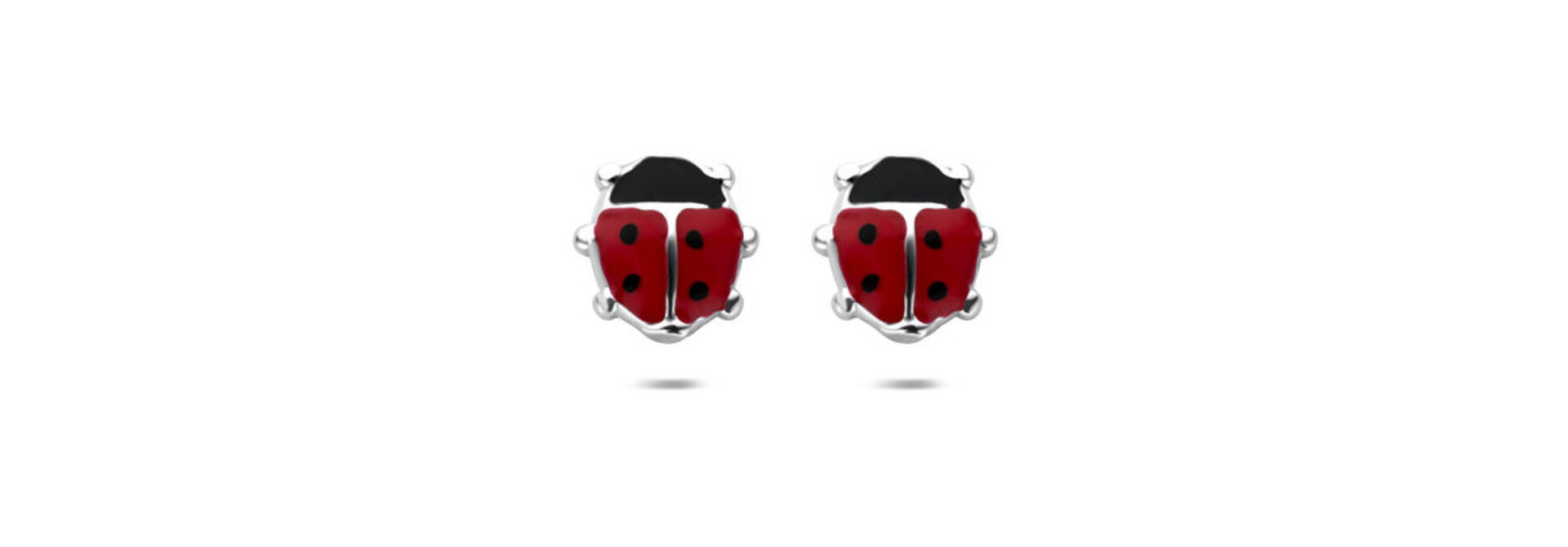 Oorknoppen Kasius emaille lieveheersbeestje 6 mm