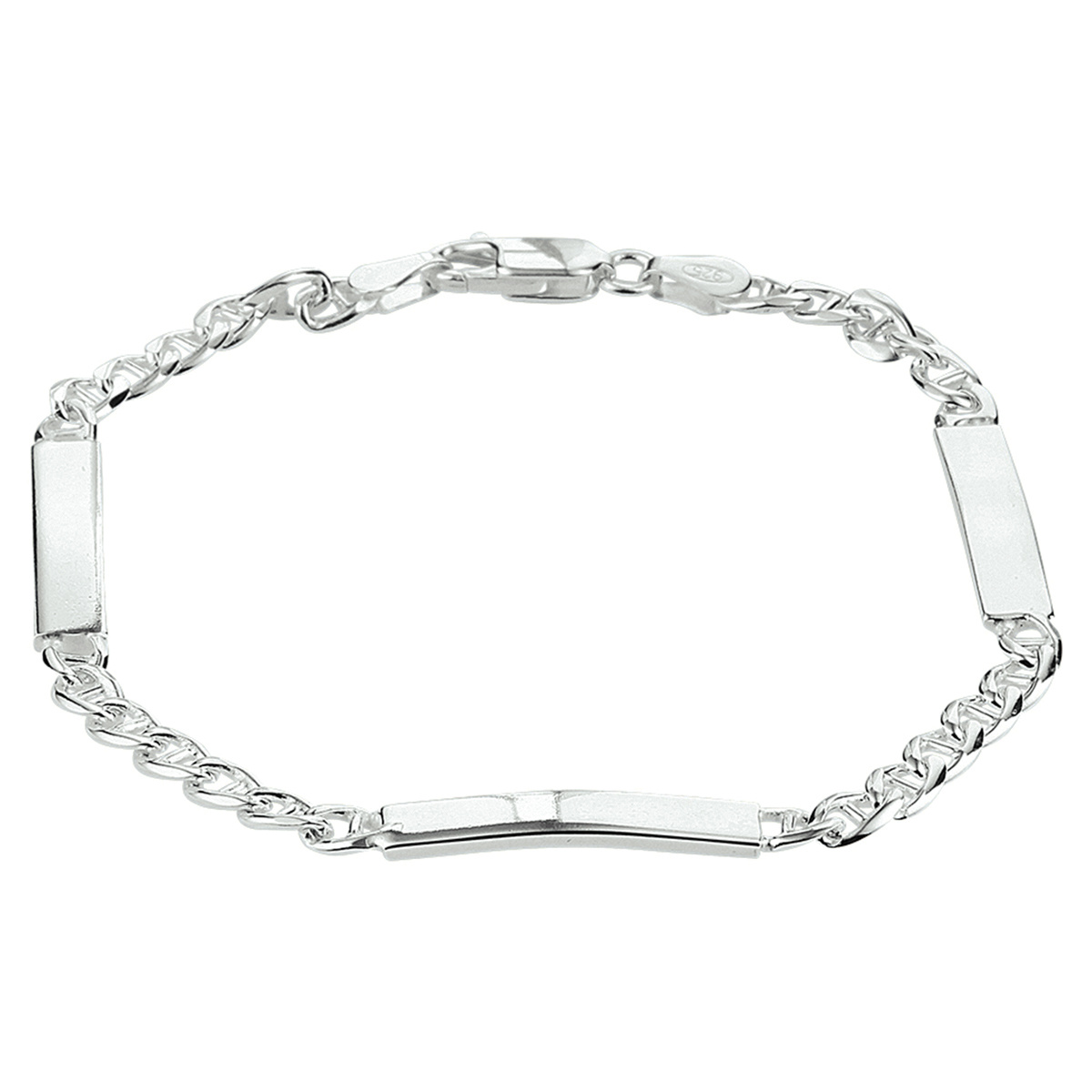 Armband fantasieschakel met plaatjes om te graveren-1