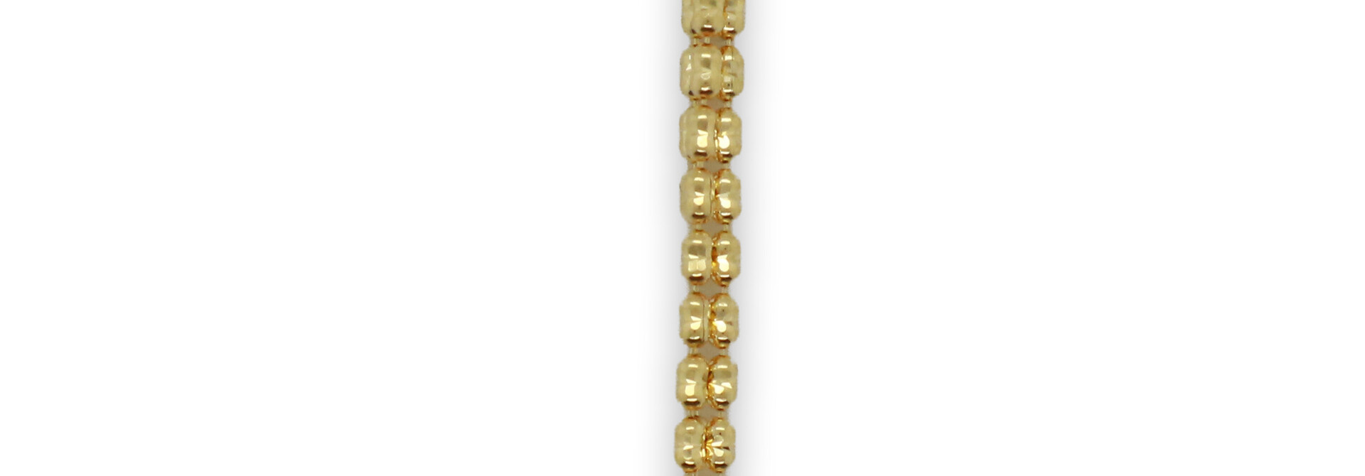 Armband fantasieschakel van drie strengen met balletjes 20 cm