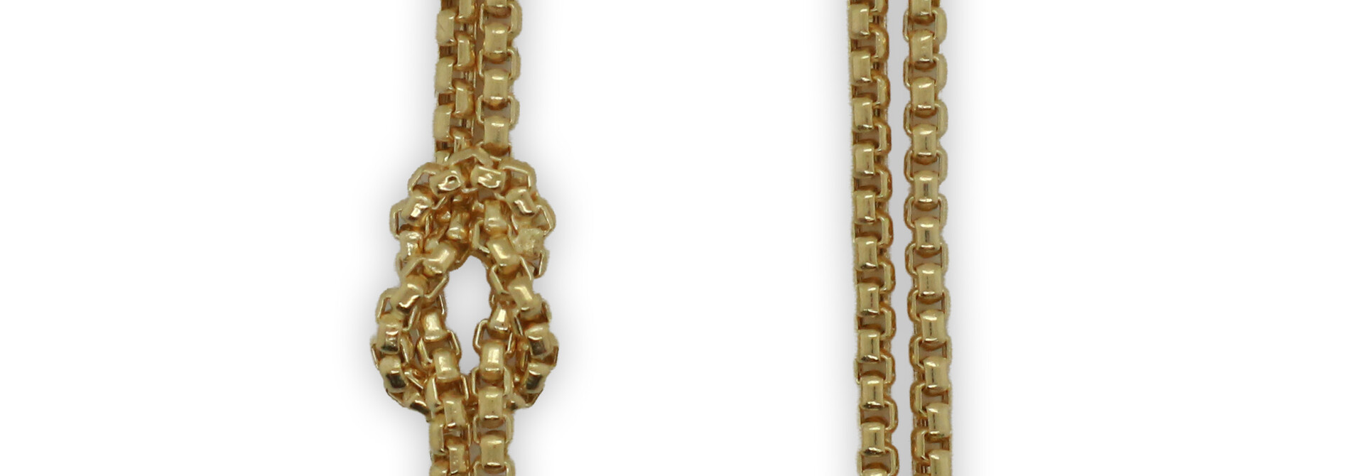Ketting popcornschakel met knopen