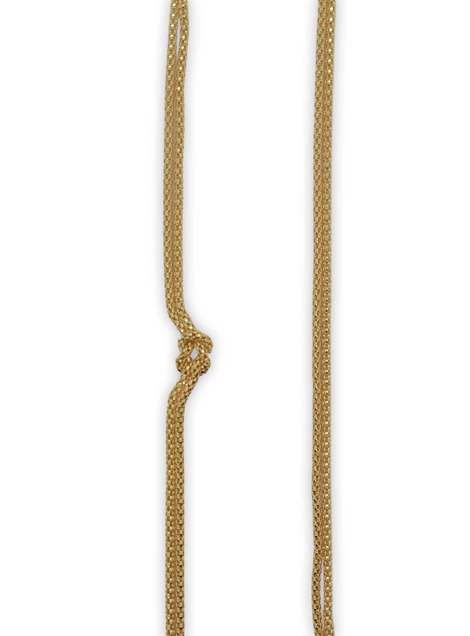 Ketting dubbele popcornschakel met knoop-1