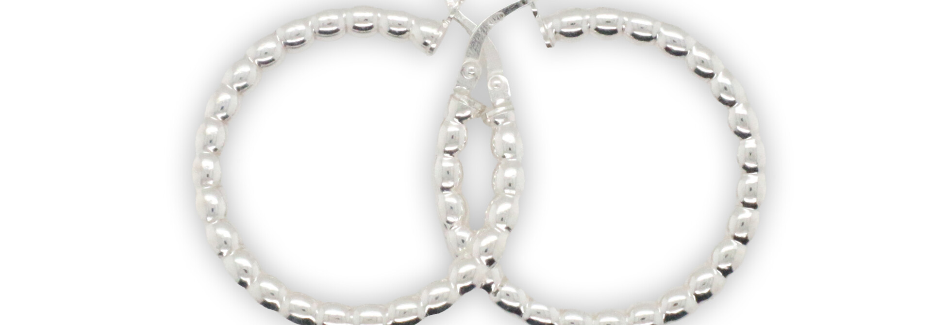 Oorringen zilver bolletjes Ø 22 mm