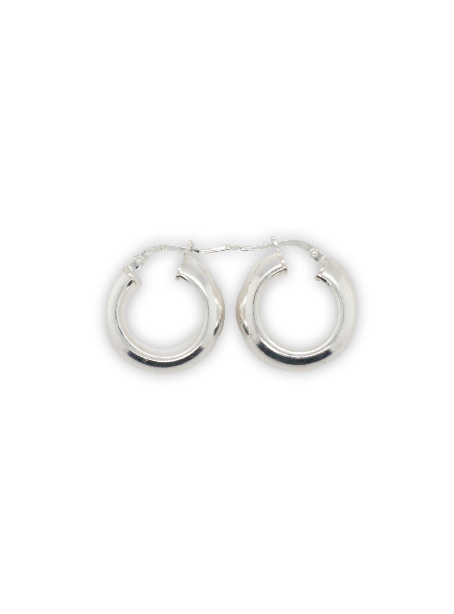 Oorringen zilver glad Ø 12 mm-1